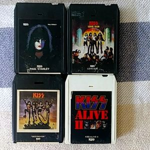 KISS BAND Vintage Bundle of KISS 8 TRACK TAPES